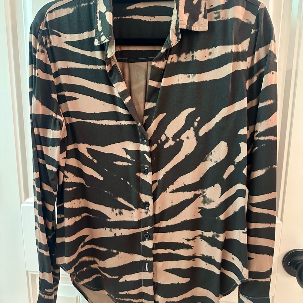 Stylish Zebra Print Rails Blouse
